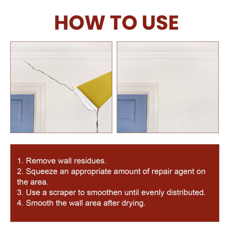 Jue-Fish Wall Plaster: Multi-Purpose Home Wall Repair for Mold, Stains & Cracks (300g) - Image 6