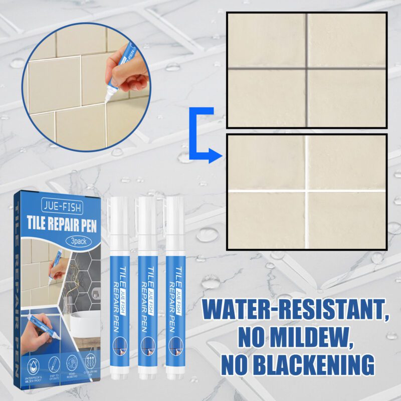 Jue-Fish Waterproof Mildew-Resistant Tile Repair Pen | Bathroom Floor Crevice Care - Image 2