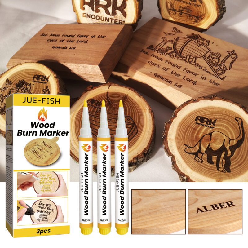 Jue-Fish Wood Burning Marker – Multi-Purpose Household Wood Care, Safe for Cutting Boards & Furniture - Image 2