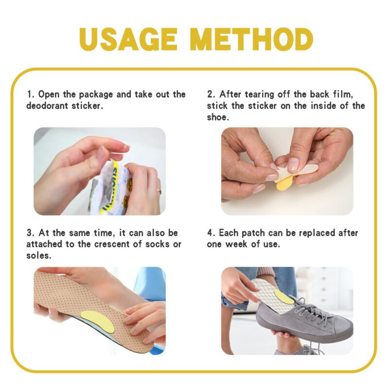 Long-Lasting Shoe Deodorant Patch | Odor Absorbent, Safe for Shoes | Household Shoe Care - Image 6
