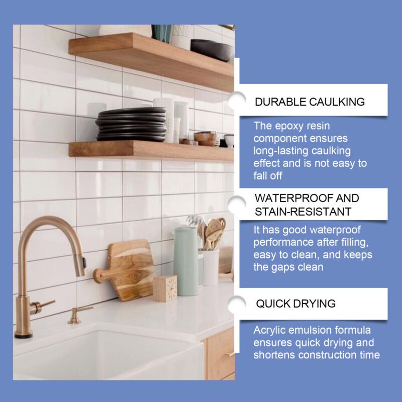 Long-Lasting Waterproof Tile Seam Filler | Kitchen Bathroom Mildew Preventer - Image 3