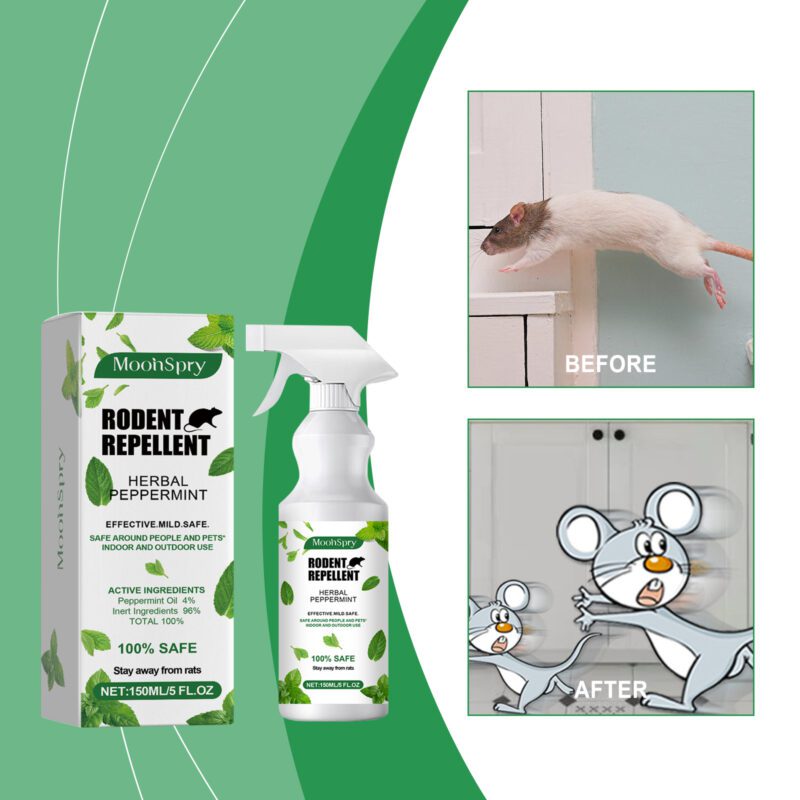 MoonSpry Minty Mouse-Repellent Spray | Household Pest Control, Safe Long-Lasting Indoor Rodent Repellent - Image 2