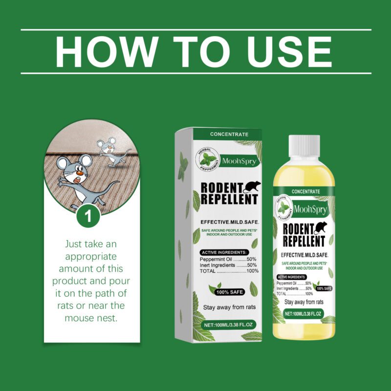 MoonSpry Minty Rat Repellent: Long-Lasting Household Pest Control, Safe Surfaces - Image 6