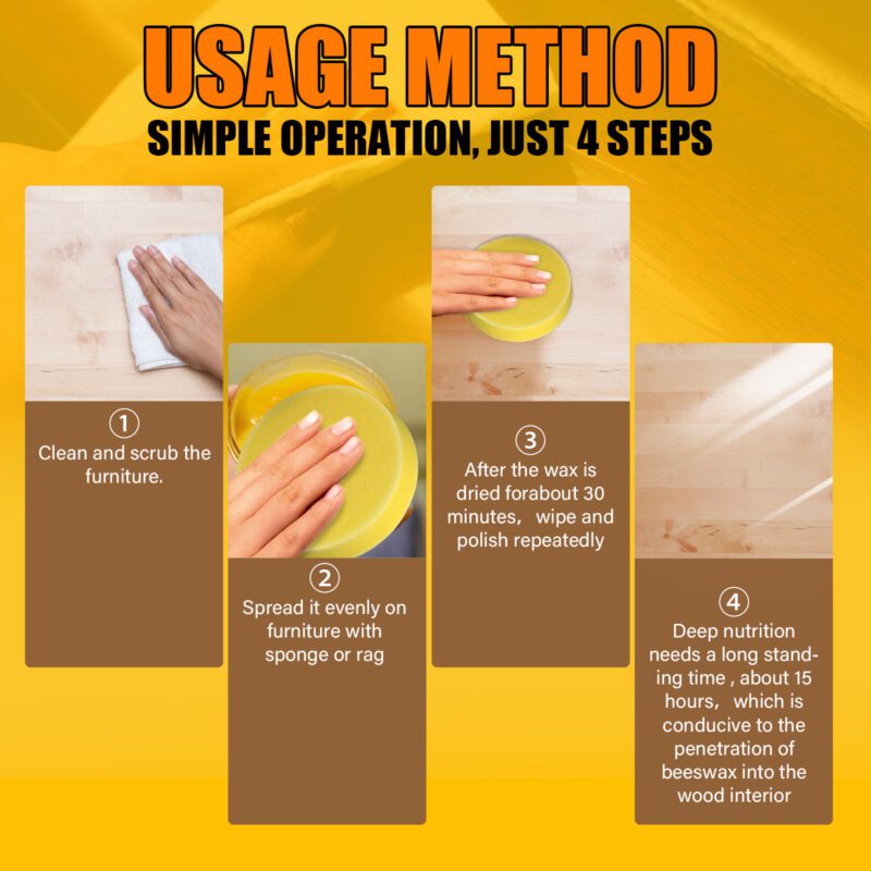 Multi-Purpose Furniture & Wood Floor Wax | Long-Lasting, Surface-Safe Beeswax Polish - Image 5