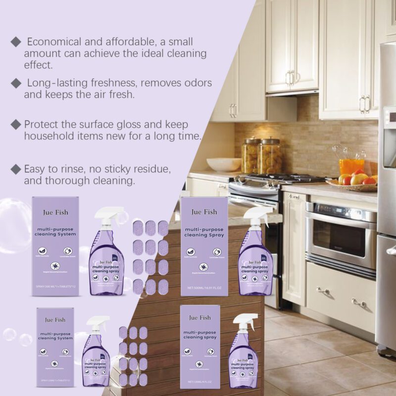 Multi-Purpose Household Cleaner: Kitchen Grease Remover, Surface-Safe, Long-Lasting - Image 3