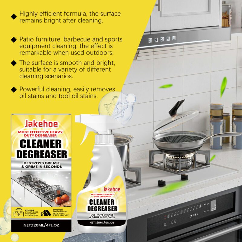Multi-Purpose Household Cleaner: Kitchen/Furniture Safe, Long-Lasting Grease Removal - Image 3