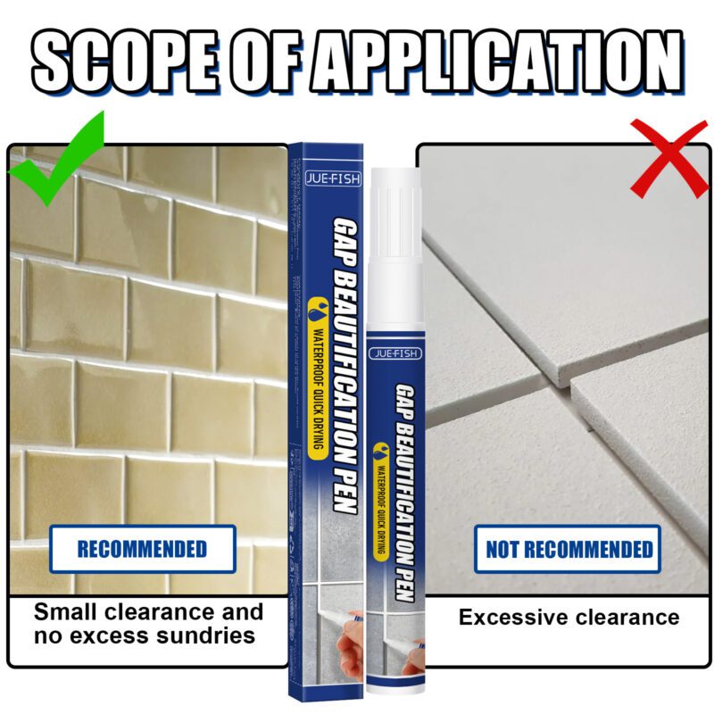Multi-Purpose Household Crevice Cleaner: Waterproof Mildew Remover for Floors, Tiles & Sinks - Image 4