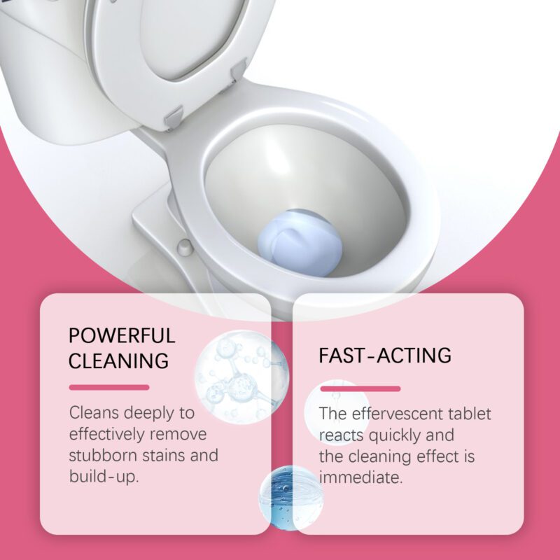 Multi-Purpose Household Toilet Cleaner: Effervescent Tablets, Long-Lasting, Surface-Safe - Image 3