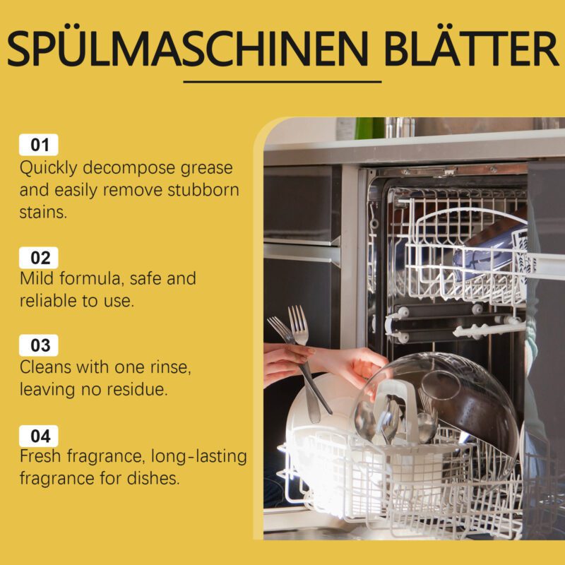 Multi-Purpose Kitchen Cleaning Tablets | Safe, Long-Lasting Dishwasher Detergent - Image 3