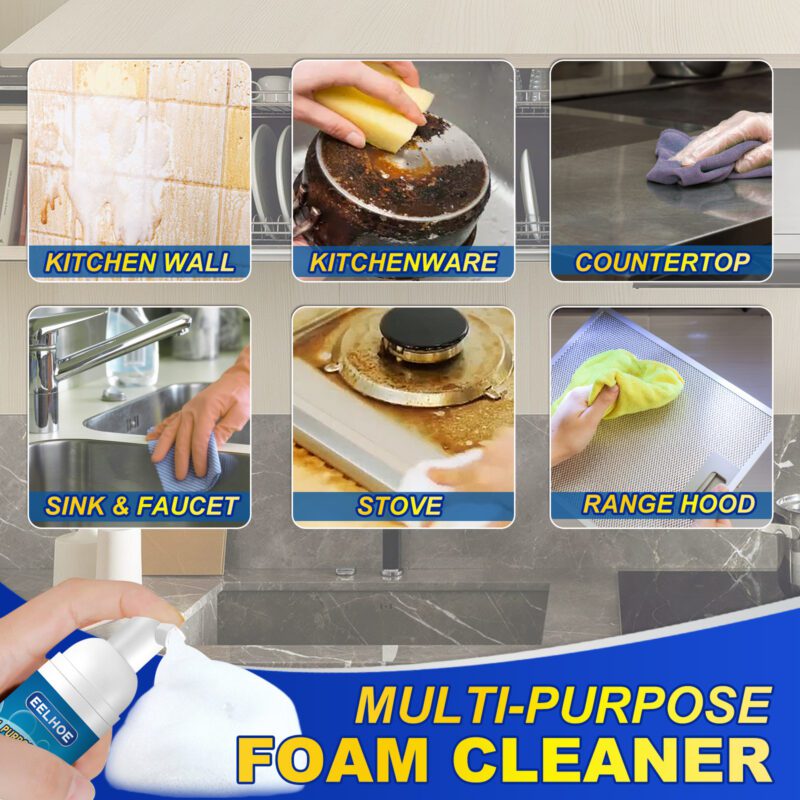 Multi-Purpose Kitchen Foam Cleaner | Heavy Grease Remover, Surface-Safe, Long-Lasting - Image 3