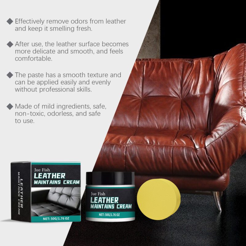 Multi-Purpose Leather Care Cream: Furniture Polish, Long-Lasting Household Cleaner - Image 3