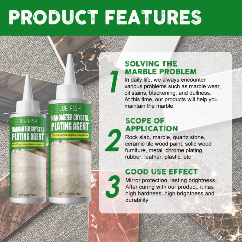 Multi-Purpose Nano Coating: Marble Polish, Tile Repair, Long-Lasting Surface Protection (50ml) - Image 4