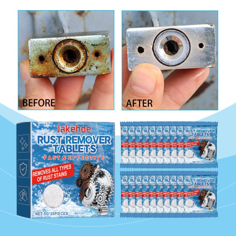 Multi-Purpose Rust Cleaning Tablets: Surface-Safe Household Cleaner, Long-Lasting - Image 2