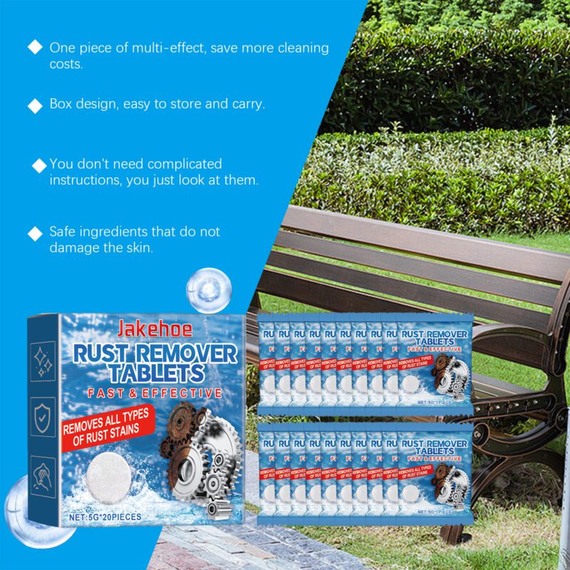 Multi-Purpose Rust Cleaning Tablets: Surface-Safe Household Cleaner, Long-Lasting - Image 3