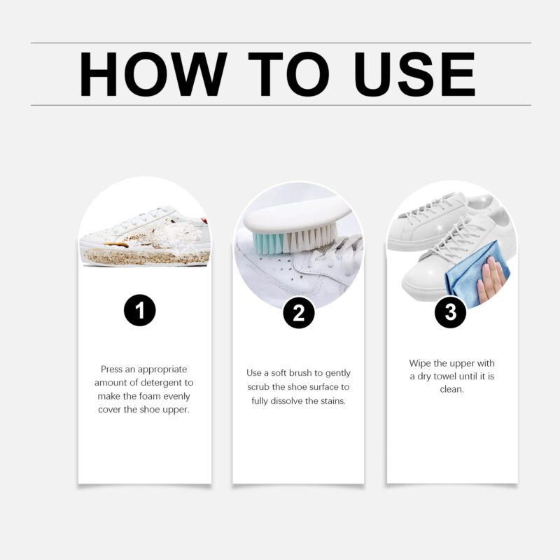 Multi-Purpose Shoe Foam Cleaner: Stain Removal & Brightening for Household Shoe Care - Image 6