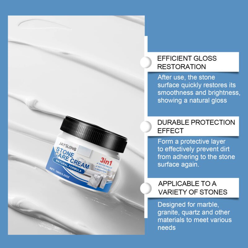 Multi-Purpose Stone Maintenance Cream | Floor Polish & Furniture Protector, Safe & Long-Lasting - Image 4