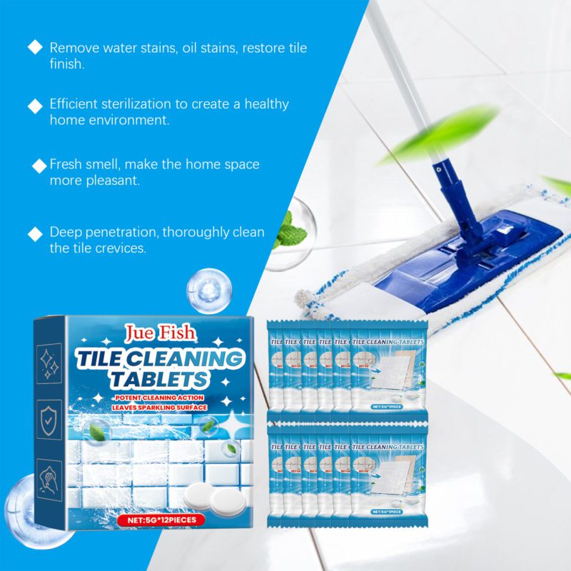 Multi-Purpose Tile Cleaning Effervescent Tablets – Bathroom/Kitchen Safe, Long-Lasting Household Cleaner - Image 3