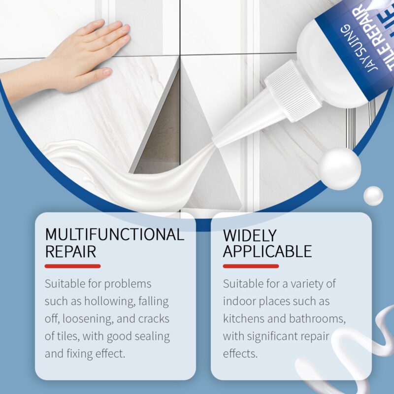 Multi-Purpose Tile Repair Glue: Waterproof Crack Sealant for Kitchen & Bathroom Tiles - Image 3