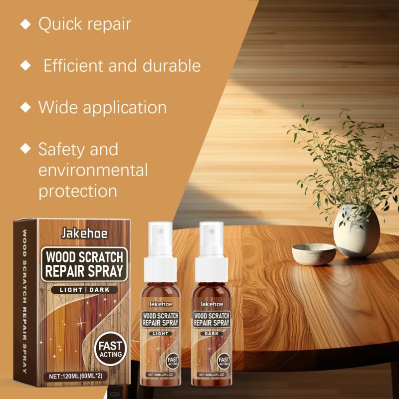 Multi-Purpose Wood Floor & Furniture Scratch Repair Spray | Long-Lasting, Surface-Safe Household Care - Image 3