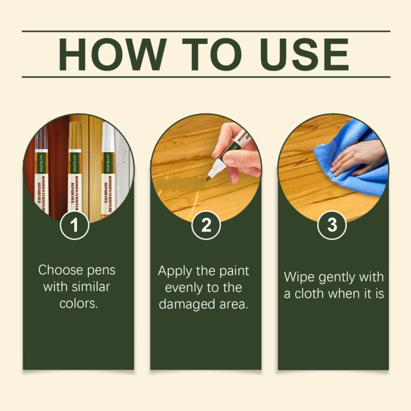 Multi-Purpose Wooden Furniture & Floor Scratch Repair Pen Set - Long-Lasting Household Care - Image 6