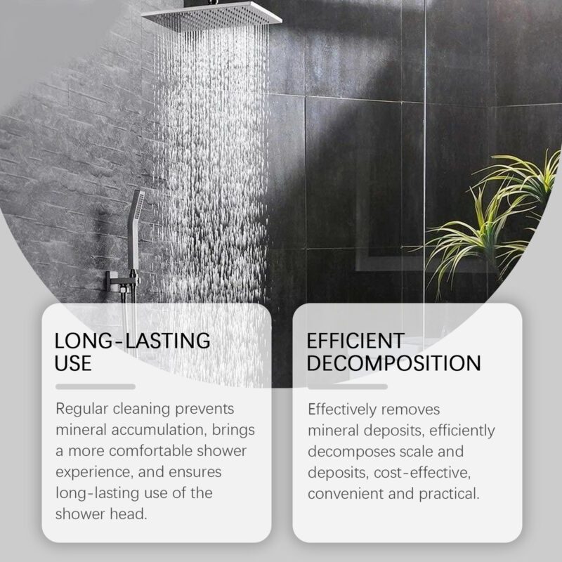 Multipurpose Shower Head Cleaner | Bathroom Scale Remover, Long-Lasting Household Cleaner - Image 3