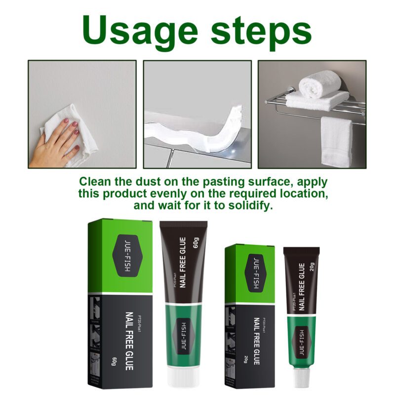 Nail-Free Multi-Purpose Household Adhesive: Strong, Surface-Safe for Kitchen/Bathroom/Furniture - Image 5
