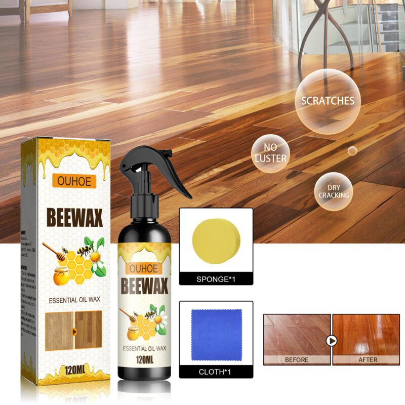 OUHOE Multi-Purpose Furniture & Floor Wax Spray - Long-Lasting Polish, Surface-Safe Care - Image 2