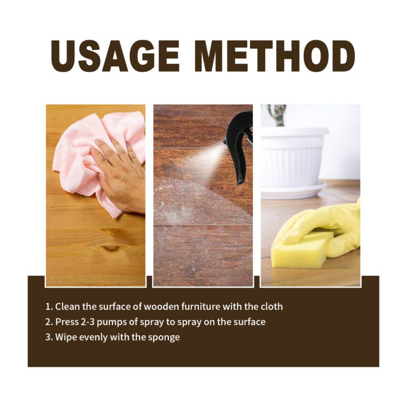 OUHOE Multi-Purpose Furniture & Floor Wax Spray - Long-Lasting Polish, Surface-Safe Care - Image 6