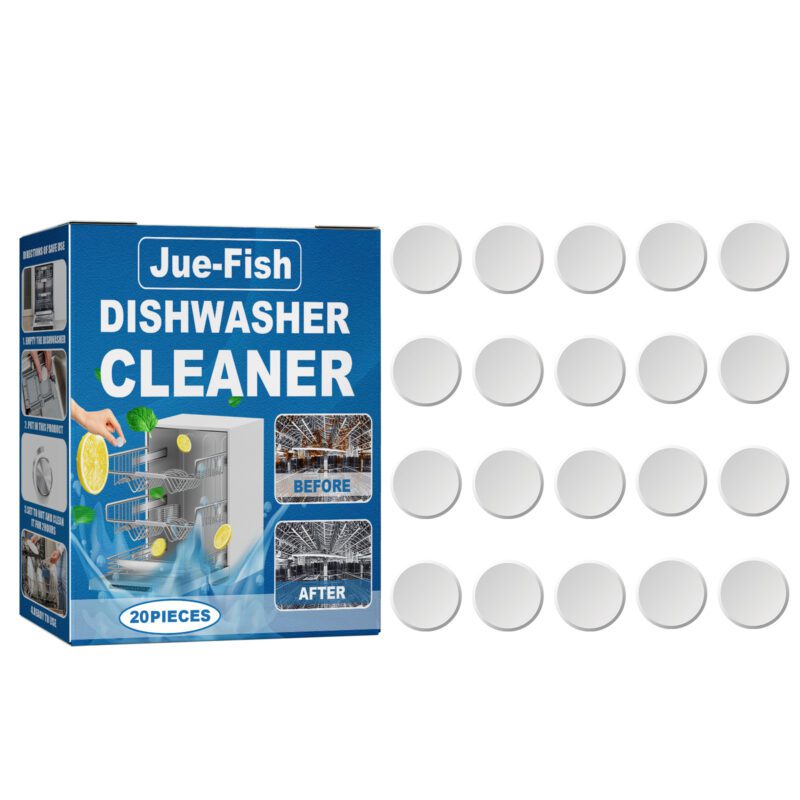 Powerful Dishwasher Cleaner Sheets - Household Decontamination, Oil Stain Removal, Safe Surfaces