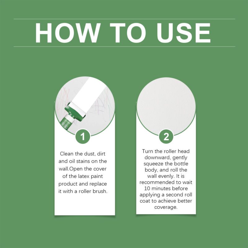 Quick-Dry Roller Latex Paint: Covers Wall Stains, Household Paint for Smooth Surfaces - Image 6