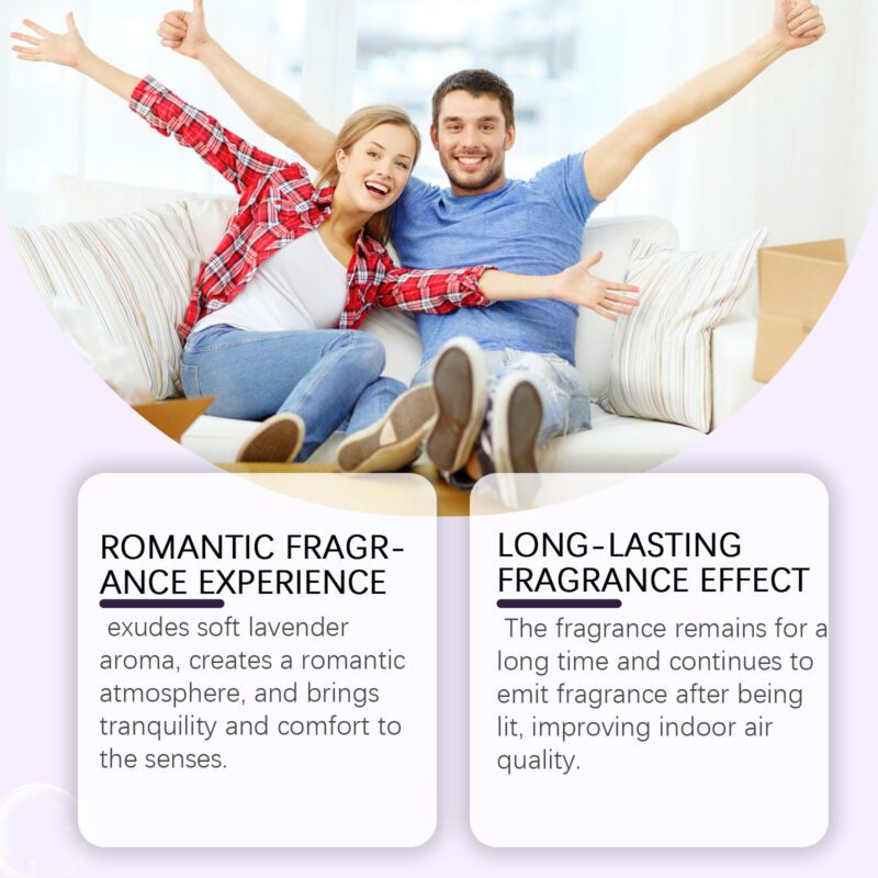 Roxelis Lavender Candle: Long-Lasting Household Fragrance, Mild Scent - Image 4