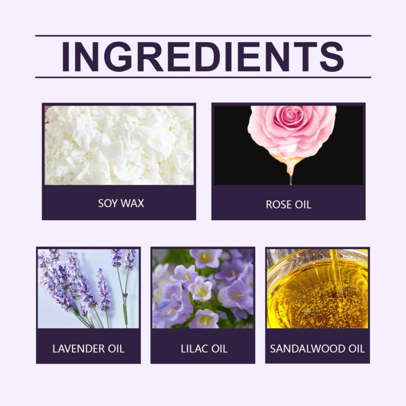 Roxelis Lavender Candle: Long-Lasting Household Fragrance, Mild Scent - Image 5