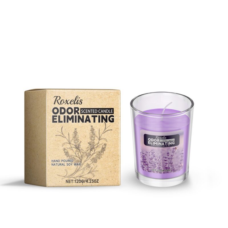 Roxelis Lavender Candle: Long-Lasting Household Fragrance, Mild Scent