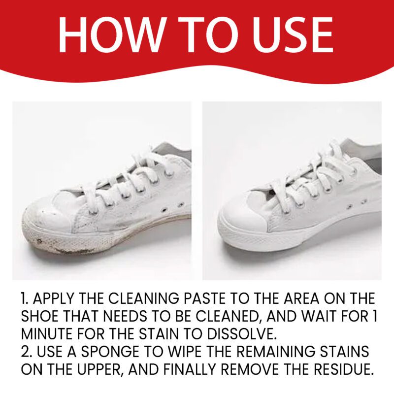 Shoe Whitening Cream: Household Shoe Cleaner, Stain Remover, Surface-Safe - Image 6