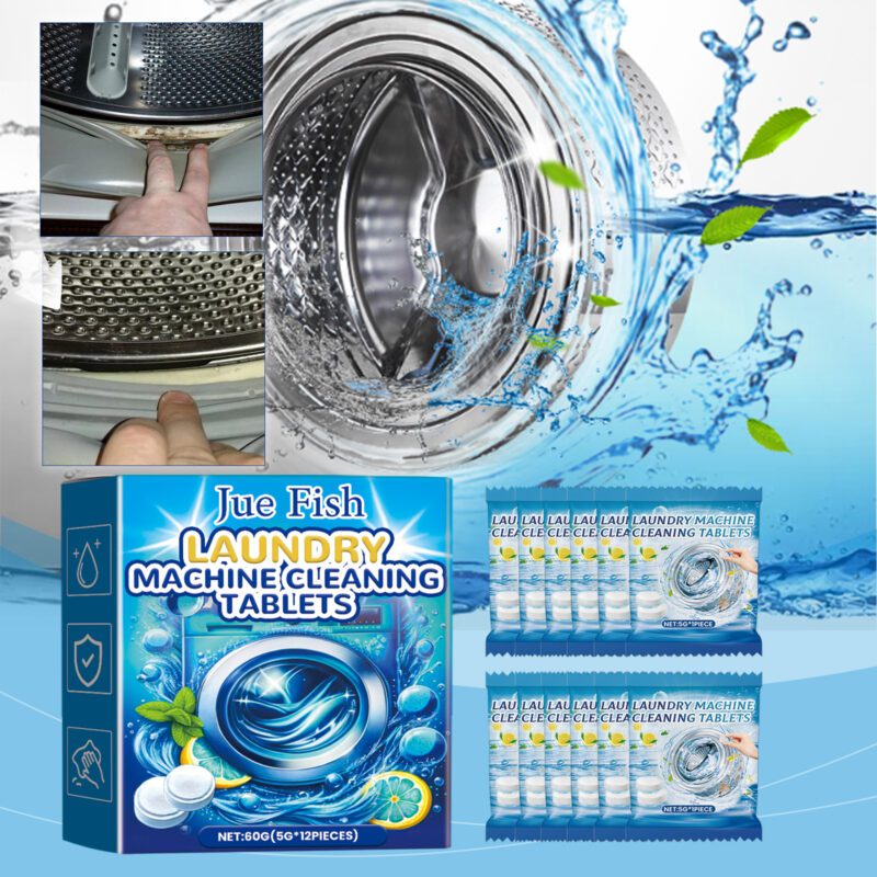 Washing Machine Cleaner Effervescent Tablets - Multi-Purpose, Long-Lasting Stain & Odor Removal - Image 2