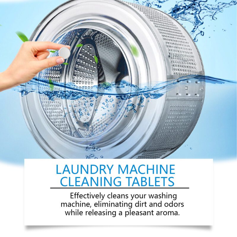 Washing Machine Cleaner Effervescent Tablets - Multi-Purpose, Long-Lasting Stain & Odor Removal - Image 3