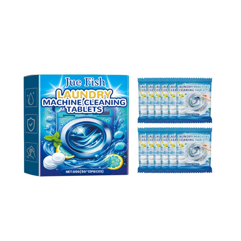 Washing Machine Cleaner Effervescent Tablets - Multi-Purpose, Long-Lasting Stain & Odor Removal