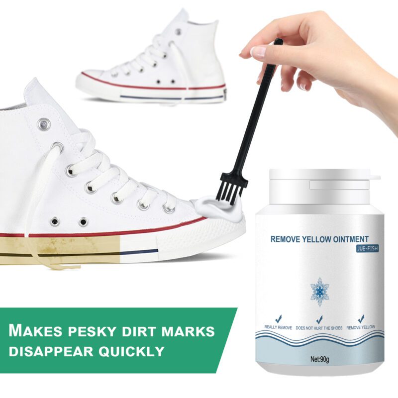 White Shoe Stain Remover Gel - Yellow Edge Oxidation Cleaner, Safe Shoe Care - Image 3