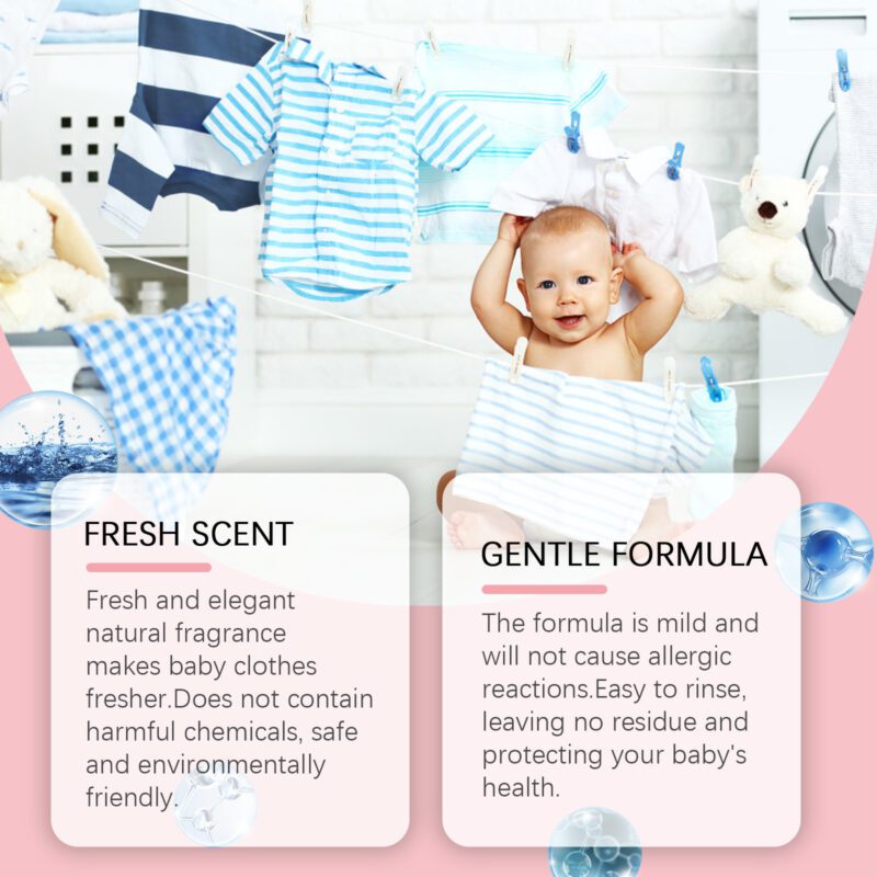 Wiieey Baby Clothes Detergent - Mild, Deep-Cleaning, Safe for Delicates - Image 4