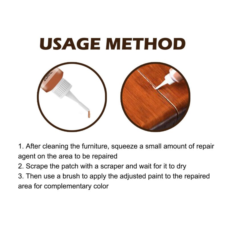 Wood Furniture Repair Kit - Multi-Purpose, Long-Lasting Household Touch-Up - Image 5
